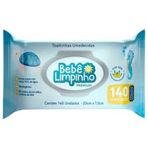 Toalhas Umedecidas Bebê Limpinho Premium Aloe Vera 140Und
