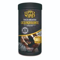 Toalhas Umedecidas Desengraxante Supply Wipes Pote 35 unidades