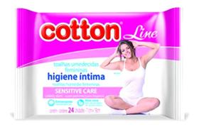 Toalhas Umedecidas Feminina Higiene Intima 24 Unidades - Cotton Line