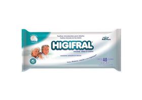 Toalhas umedecidas higifral c/40 p/adulto - Bigfral