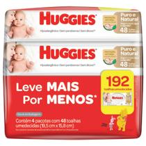 Toalhas Umedecidas Huggies Puro E Natural Leve Mais Pague Menos Pacotes