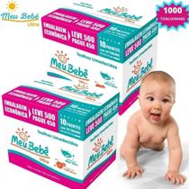 Toalhas Umedecidas Hygieline Kit Higiene 1000 unidades Bebê Infantil Anti Assaduras