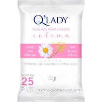 Toalhas Umedecidas íntimas QLADY - 25 Folhas