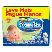 Toalhas Umedecidas MamyPoko Toque Suave - Pacote com 200 Toalhas - Mamy Poko