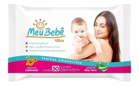 Toalhas Umedecidas Meu Bebe Ultra Com 50Uni Hygieline