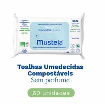 Toalhas Umedecidas Mustela Algodão Bio À Base De Água Com 60 Unidades