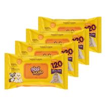 Toalhas Umedecidas Piquitucho Premium - 4 Pacotes com 120 - Total de 480 Toalhas