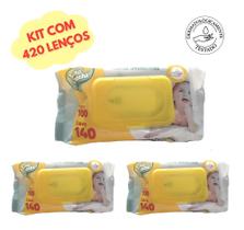 Toalhas Umedecidas Turma da Creche -kit com 3 pacotes total 420 UNIDADES