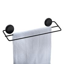Toalheiro 45cm Suporte Porta Toalha Duplo Com Fixação Adesiva Organizador Banheiro Lavabo Em Aço Carbono Toalheiro 45cm Suporte Porta Toalha Duplo Com Fixação Adesiva Organizador Banheiro Lavabo Em Aço Carbono