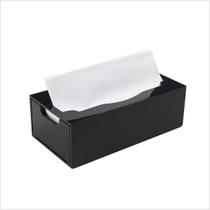 Toalheiro acrílico preto p/ toalhas papel padrão comercial