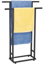 Toalheiro ALHAKIN 2 Níveis Preto Antiferrugem 94 cm de Altura Toalheiro ALHAKIN 2 Níveis Preto Antiferrugem 94 cm de Altura