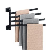 Toalheiro Alise Swivel 4-Arm SUS304 em aço inoxidável preto Toalheiro Alise Swivel 4-Arm SUS304 em aço inoxidável preto