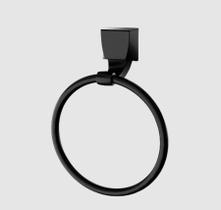 Toalheiro Argola Quadra em ABS Black Lorenzetti