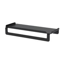Toalheiro Com Prateleira 28cm - Preto Fosco Future 6010pt Toalheiro Com Prateleira 28cm - Preto Fosco Future 6010pt