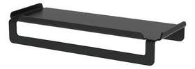 Toalheiro Com Prateleira 28cm - Preto Fosco Future 6010pt Toalheiro Com Prateleira 28cm - Preto Fosco Future 6010pt