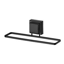 Toalheiro com Ventosa Preto Fosco Future 25cm Porta Toalha