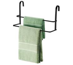 toalheiro de box duplo preto fosco 1612pt - future