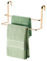 Toalheiro de Box Duplo Rosé Gold Future 1612RG suporte toalha banho