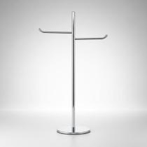 Toalheiro de mesa duplo Latão Cromado p/ Lavabo Banheiro