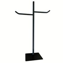 Toalheiro de mesa Duplo linha Quadrada Preto Fosco