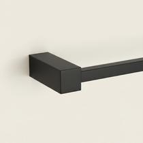 Toalheiro de Parede Preto Fosco 55 cm Design Moderno e Anticorrosão Linha Paris Black WESTING by BSMIX