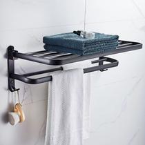 Toalheiro Duplo Porta Toalha com Prateleira e Ganchos