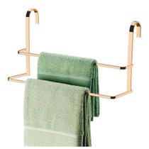 Toalheiro Duplo Porta Toalhas Suporte Box Hotel 45cm Cobre