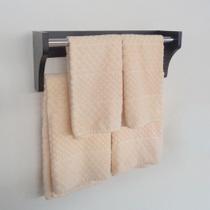 Toalheiro Duplo Suporte Cabideiro Porta Toalhas De Parede Acessório Para Banheiro Preto Laca Toalheiro Duplo Suporte Cabideiro Porta Toalhas De Parede Acessório Para Banheiro Preto Laca