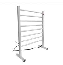 Toalheiro Elétrico Portátil 8 Barras Alumínio Bivolt Branco Cor:Prata Toalheiro Elétrico Portátil 8 Barras Alumínio Bivolt Branco Cor:Prata