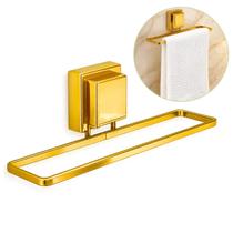 Toalheiro Lavabo Banheiro Dourado 25cm Porta Toalha Adesivo Resistente Future