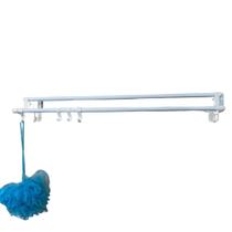 Toalheiro Multifuncional Duplo 60 cm Branco. Toalheiro a prova dágua para banheiro