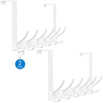Toalheiro Over The Door Peasulin, pacote com 2 e 12 ganchos, branco