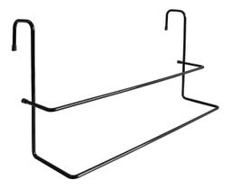 Toalheiro Para Box Porta Toalhas De Banho Aço Preto Duplo - Acomix