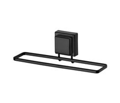 Toalheiro para Lavabo Preto Fosco com Ventosa 25cm - FUTURE