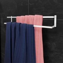 Toalheiro Parede Banheiro Porta Toalha Banho Duplo 60cm Toalheiro Parede Banheiro Porta Toalha Banho Duplo 60cm