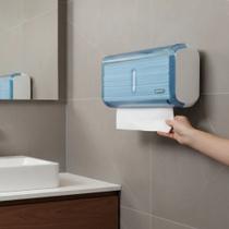 Toalheiro porta papeis 2 dobras compacto premisse urban 2d azul