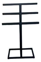 Toalheiro / Porta Revistas Triplo Preto - JG Serralheria