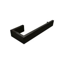 Toalheiro Porta Toalha de Rosto Quadrado Inox Preto