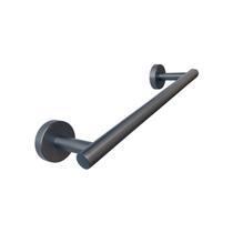 Toalheiro Porta Toalha de Rosto Redondo Inox Cinza Grafite