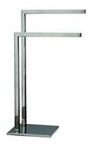 Toalheiro Porta Toalhas De Pia Lavabo Quadrado Duplo Inox