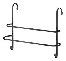 Toalheiro Suporte Porta Toalha Duplo Box De Banheiro Preto Toalheiro Suporte Porta Toalha Duplo Box De Banheiro Preto