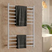 Toalheiro Térmico Alumínio 10 Barras Quadrate Bivolt