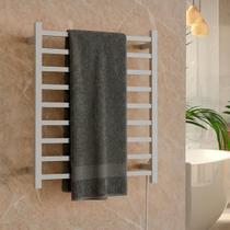 Toalheiro Térmico Alumínio 66x55x10cm 9 Barras Quadrate Bivolt Prata Electrowood