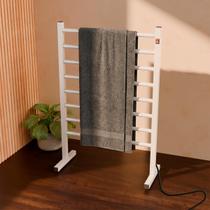 Toalheiro Térmico Alumínio Portátil 80x60x22,5cm 8 Barras Clássico Bivolt Branco Electrowood