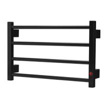 Toalheiro Térmico Elétrico Casuli Quadratto Uno Preto Fosco 127V 220V Lado Direito ou Esquerdo