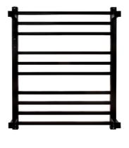 Toalheiro Térmico Grande Quadrado Inox Preto Bivolt Com Controle de Temperatura e Timer Fio Lado Esquerdo