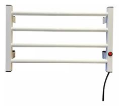Toalheiro Térmico para Toalhas, Aquecedor Elétrico 4 Barras Branco com Seletor 110 220v Toalheiro Térmico para Toalhas, Aquecedor Elétrico 4 Barras Branco com Seletor 110 220v