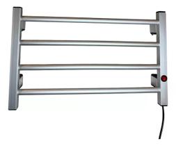 Toalheiro Térmico para Toalhas, Aquecedor Elétrico 4 Barras Prata com Seletor 110 220 Toalheiro Térmico para Toalhas, Aquecedor Elétrico 4 Barras Prata com Seletor 110 220