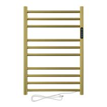 Toalheiro Termico Redondo Dourado Fosco Timer Direito