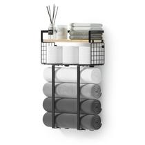 Toalheiro Xstydes Metal com cesta de armazenamento para banheiro Toalheiro Xstydes Metal com cesta de armazenamento para banheiro
